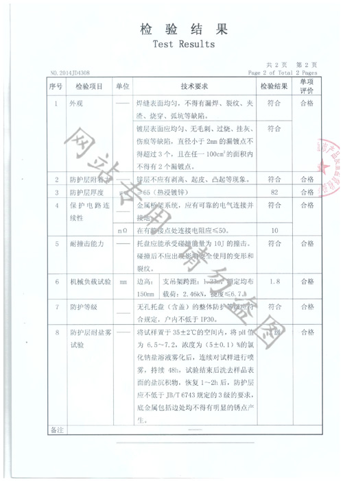 热浸锌桥架检验报告_modified3